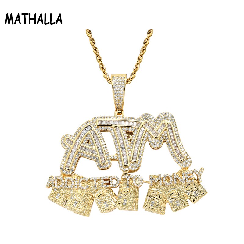 MATHALLA Mens Jewelry Hiphop Iced Out CZ  ..